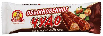 Шоколадный батончик Обыкновенное чудо ореховое, 55 гр.